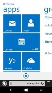 Mobile View von SharePoint Online auf Windows Phone