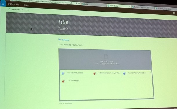 Article in Microsite erstellen